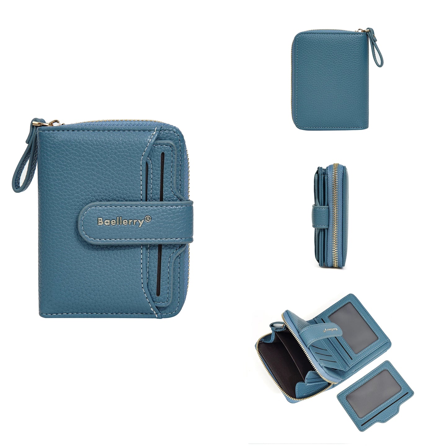 Women Stylish Zip Around Card Wallet, Multi-Functional RFID Blocking Purse with 6 Card Slots and Coin Pocket, Minimalist Gift