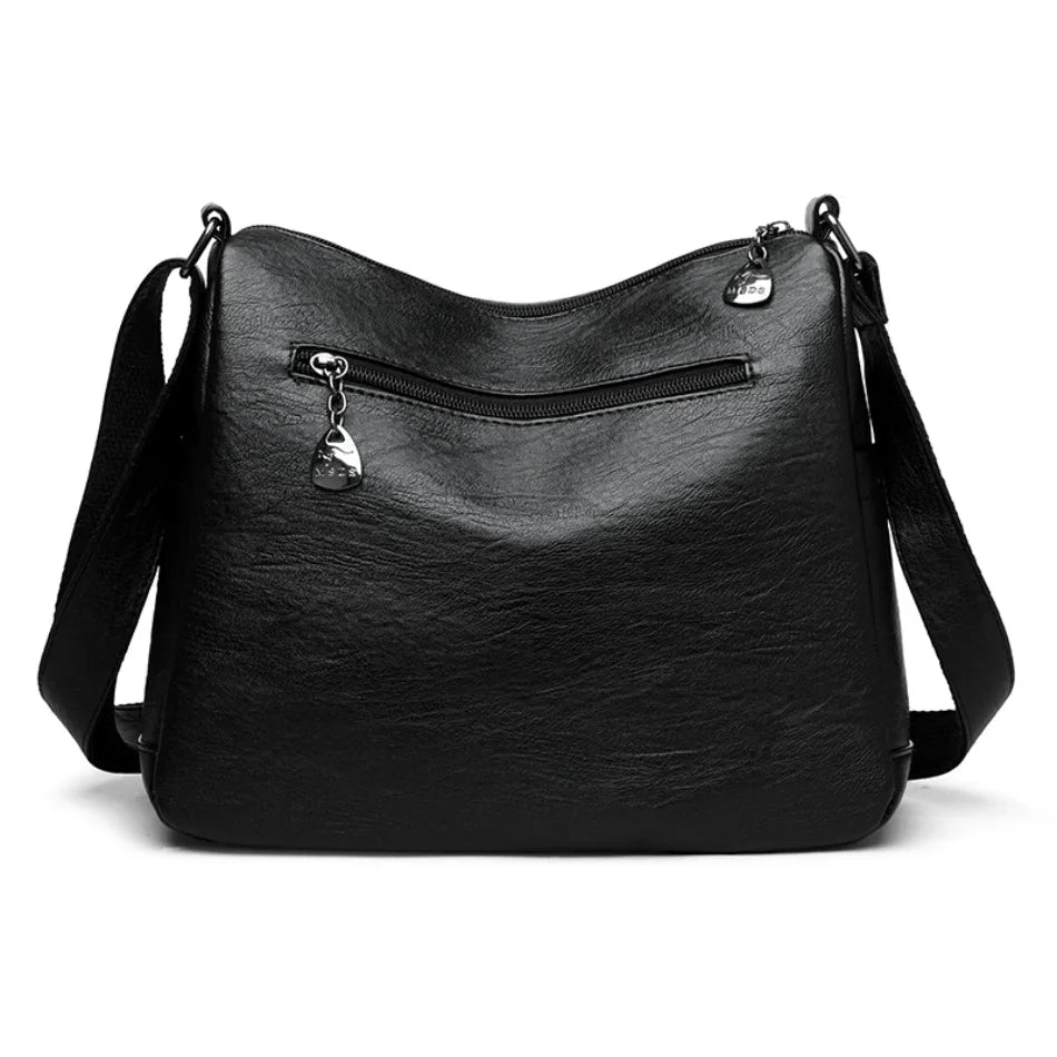 Sacs bandoulière en cuir souple Kangaroo pour femmes Sacs à bandoulière vintage multi-poches Designer Sacs messager décontractés pour dames Sac à main