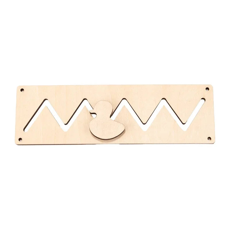 DIY Busy Board Montessori Lernspielzeug Tier Rutsche Reißverschluss Nummer Buchstabe Wolke Holzchip Grafikzuordnung Holzteile Geschenke