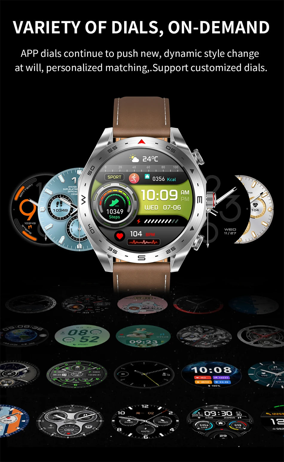 LIGE Avec écouteurs Bluetooth Casque Smartwatch Femme Moniteur d'activité Montre de sport Homme Étanche Montre intelligente Écran AMOLED