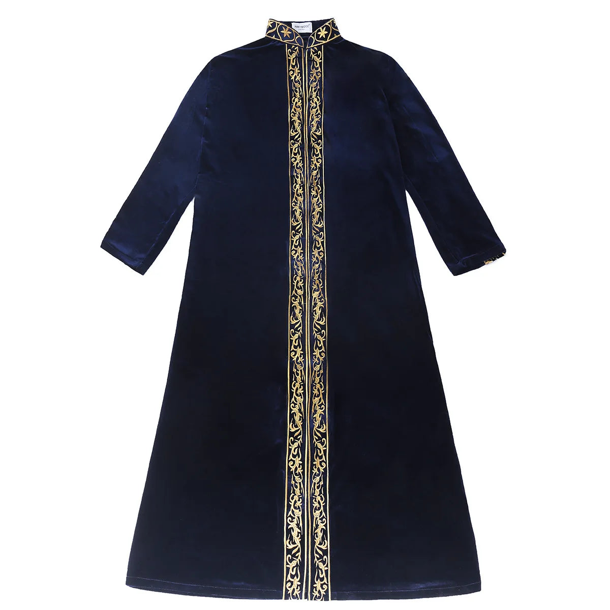 Muslimische Männer Jubba Thobe Islamische Kleidung Samt Kaftan Thoub Arabische Saudi-Robe Kleid Jubah Caftan Thawb Ramadan Gewand Naher Osten