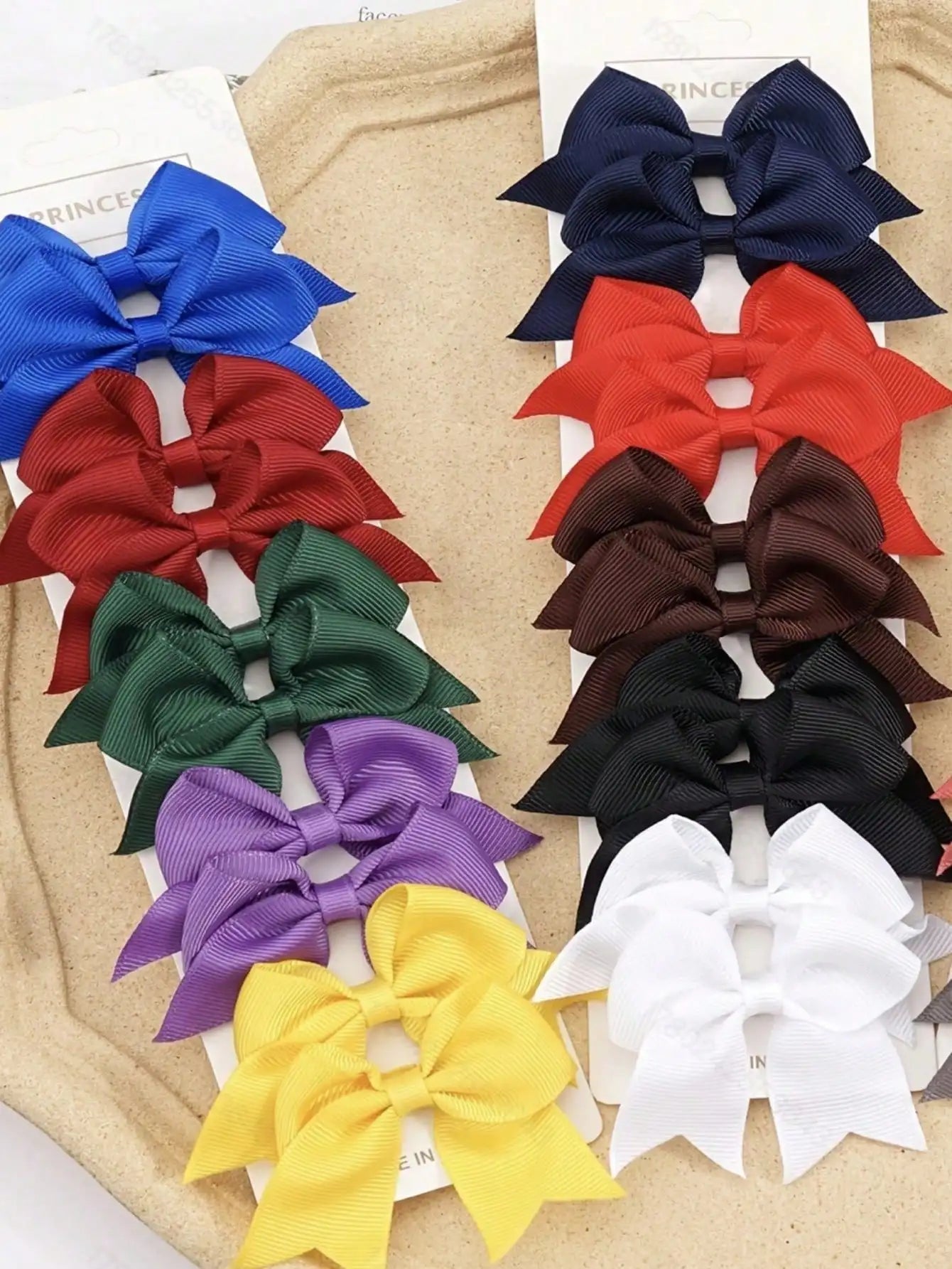 10/20Pcs/Set Cute Solid Ribbon Bows Hair Clips for Baby Girls Kids Fashionable Hairpin Headwear Children's Hair Accessories