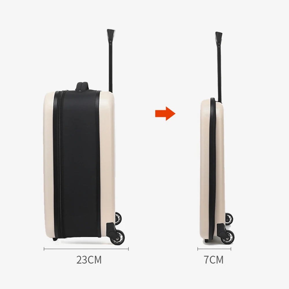 Neue Ankunft Klappbarer Trolley-Tasche 24" Koffer für Geschäftsreisen Leichter Klappbarer Schulranzen Mode-Koffer Geschenk