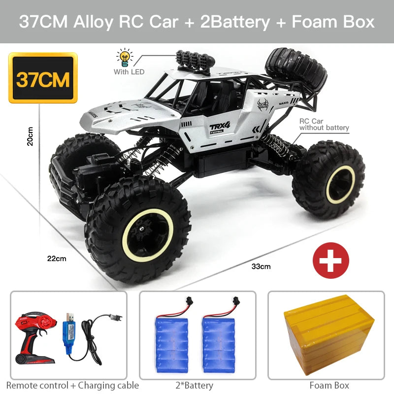 ZWN 1:12 / 1:16 4WD RC Auto mit LED-Lichtern 2.4G Funkfernsteuerung Autos Buggy Offroad-Kontroll-LKWs Jungen Spielzeug für Kinder