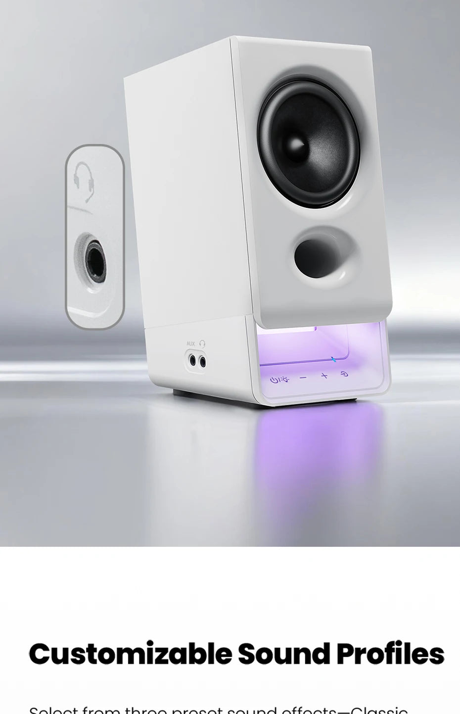Edifier R20BT USB-Powered Speaker Bluetooth 6.0 Computer Speakers With Light Effects USB-C AUX Inputs