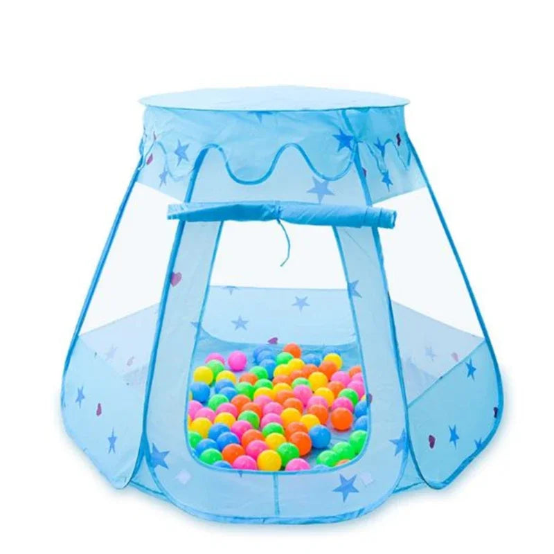 Tentes de château pliantes portables pour bébés et tout-petits, roses et bleues, jouets de camping, maison de jeux, décoration de chambre intérieure/extérieure, cadeau d'anniversaire et de Noël