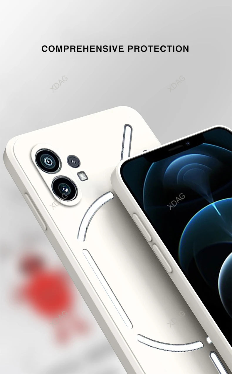 Coque de téléphone pour Nothing Phone (1) 1 One 5G A063 Housse de protection arrière en silicone liquide d'origine de haute qualité simple et tendance avec protection d'appareil photo