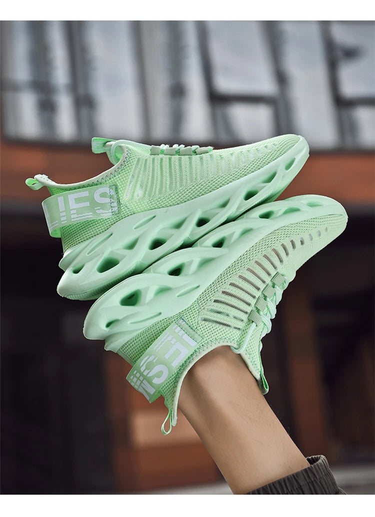 Atmungsaktive Freizeit-Sportschuhe für Frühling und Sommer, leichte, flache Lauf-Slipper für Damen und Herren