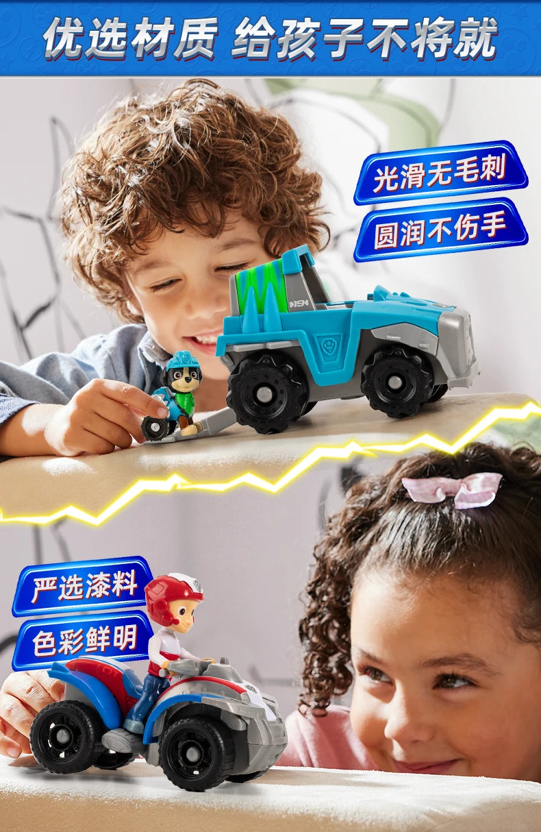 Nouveau véhicule original PAW PATROL voiture Ryder Tracker Everest Chase Rex Skye Rocky Marshall Zuma Figurine jouet cadeau d'anniversaire pour enfant
