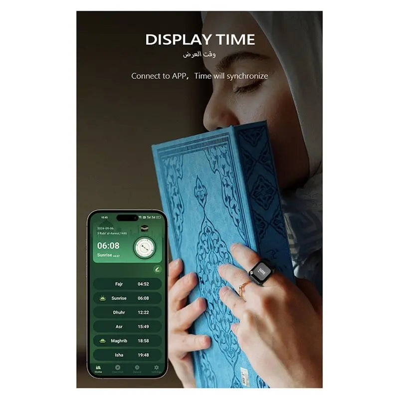 【PUBLICITY】Smart APP Ring Counter Digital Display Counter Bluetooth Counting Ring Time Reminder Wearable Tasbih Zikr Ring