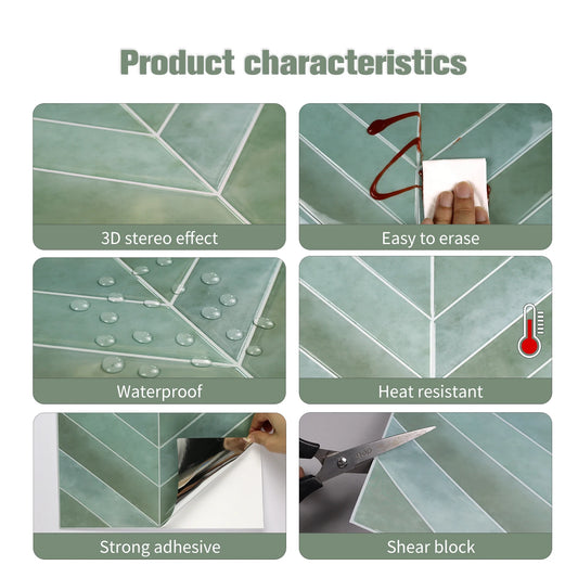 5/10 sheets 3D Self Adhesive Wallpaper Tile DIY Peel And Stick Wall Tile