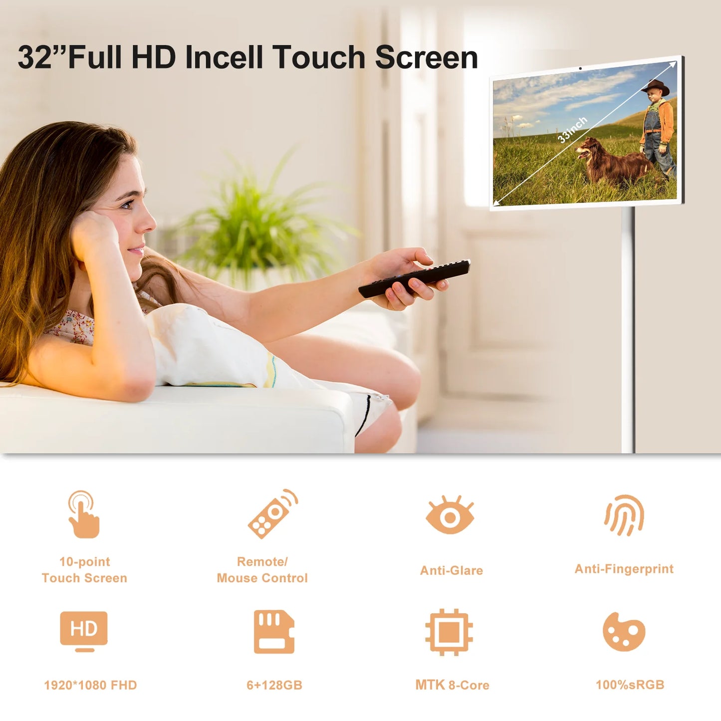 Großhandel Stand Smart TV für das Heimgeschäft Android 12 Smart Television OFD 21,5/32 Zoll tragbarer TV mit Batterie