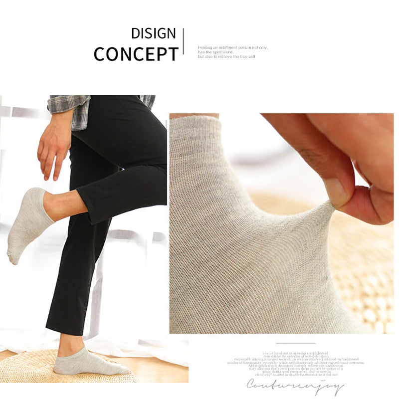 10/20/30Pairs Socks Men Women Boat Socks Thin Breathable Comfy Sweat-absorbing Ankle Socks Unisex Casual Plain Color Short Socks