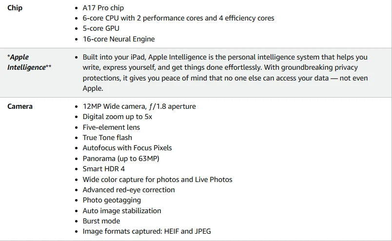 IPad Mini 7 A17 Pro 8,3 pouces 128 Go/256 Go/512 Go WiFi Cellulaire Touch ID, eSIM, CPU 6 cœurs, GPU 5 cœurs, Neural Engine 16 cœurs d'origine.
