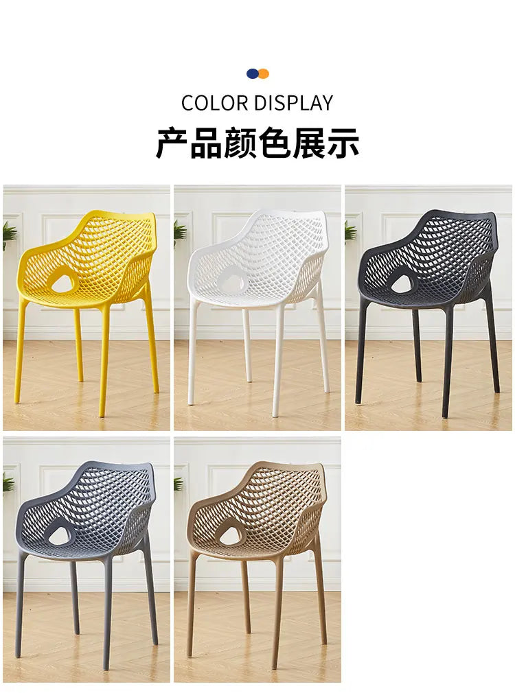 Outdoor-Kunststoff-Esszimmerstühle Nordisches modernes Design Esszimmerstühle Küche Schlafzimmer Sillas De Comedor Chaises Küchenmöbel