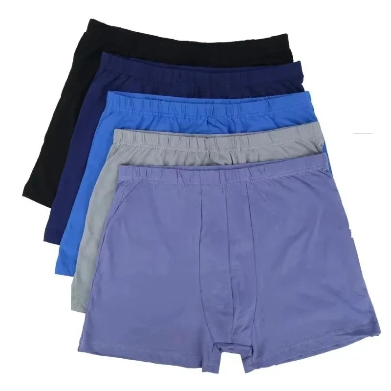 4 Stück 100% Baumwolle Herren Boxershorts Übergröße 8XL-10XL Locker sitzende Unterwäsche Große Größen Weich Atmungsaktiv Scheuerfrei Herren Unterhosen