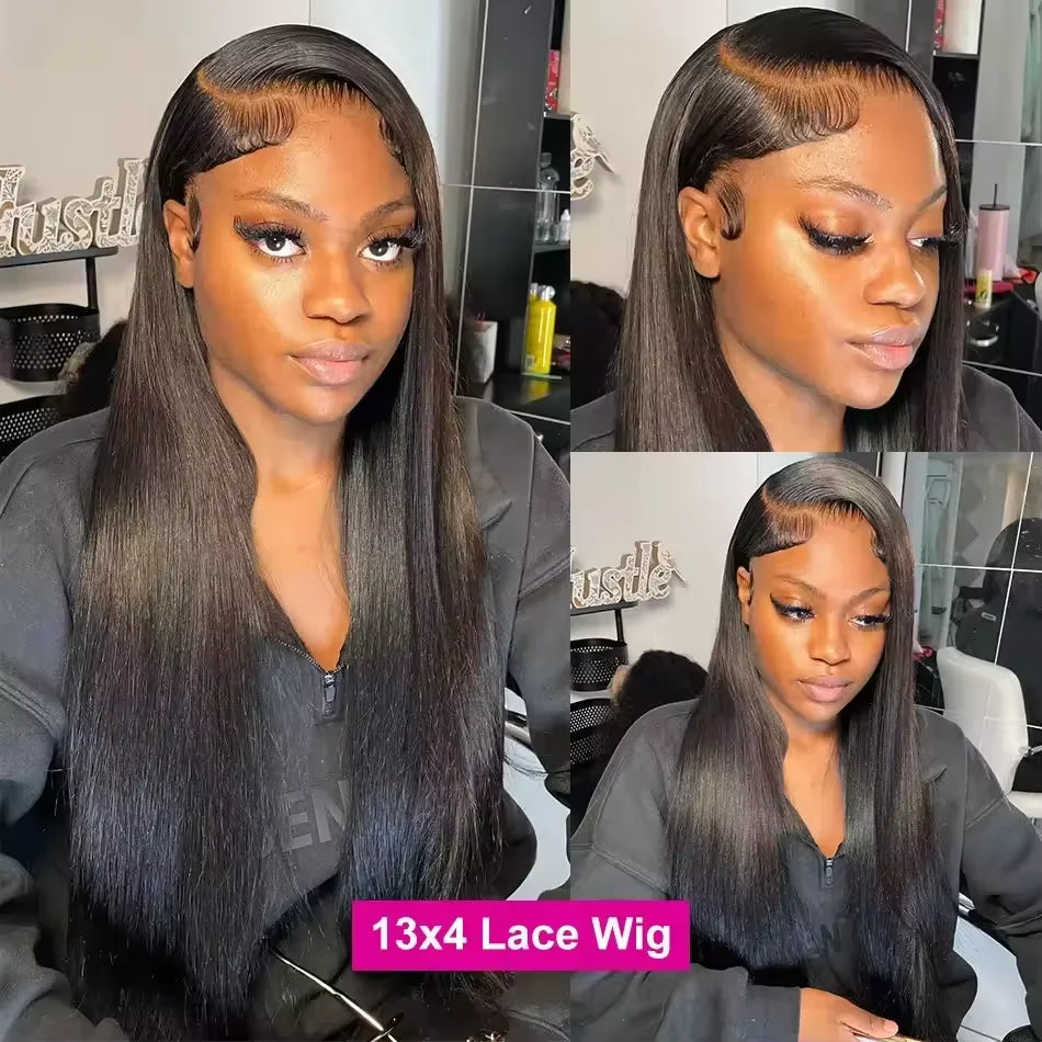 250 Dichte 30 40 Zoll Knochenglatte Lace Frontal Echthaarperücken Brasilianische 13x6 13x4 Transparente HD Lace Front Perücken für Frauen