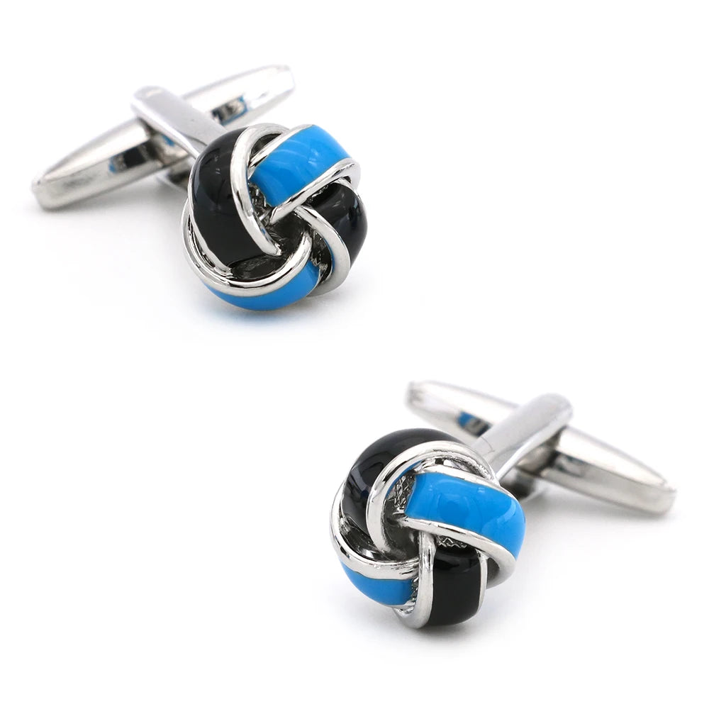 iGame Boutons de manchette nœud de mode en laiton de qualité design boule tressée pour mariage homme