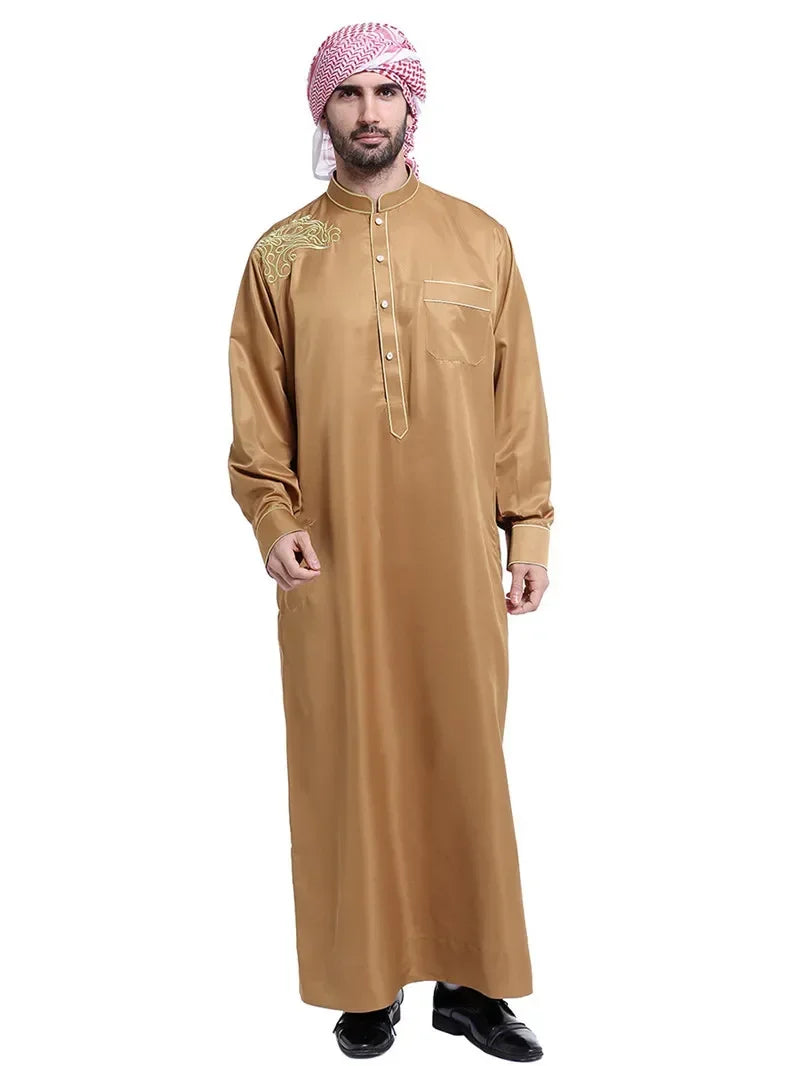 Eid Ramadan Arab Robe Men Saudi Caftan Jubba Thobe Kaftan Middle East Islam Clothes Muslim Abaya Dubai Dress Djellaba Dishdasha
