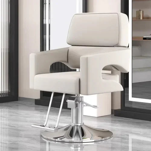 Chaise de Salon de Luxe Lifter, Protecteur en Métal, Dossier, Chaise de Barbier Pivotante, Fauteuil Confortable Nordique, Cadeira De Cabeleireiro, Mobilier de Salon