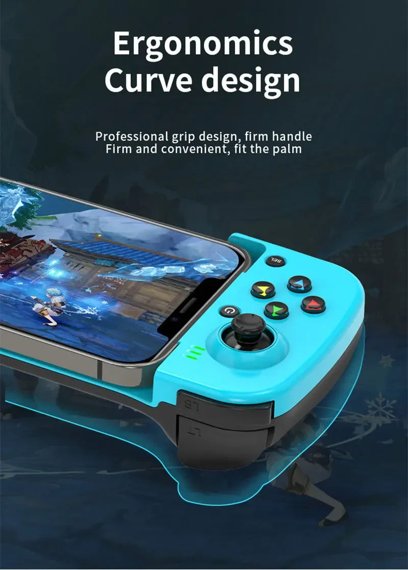 Kabelloser BT 5.0 ausziehbarer Gamecontroller für Mobiltelefon Android IOS Gamepad Joystick Eat Chicken Gamepad für PS4 Switch PC