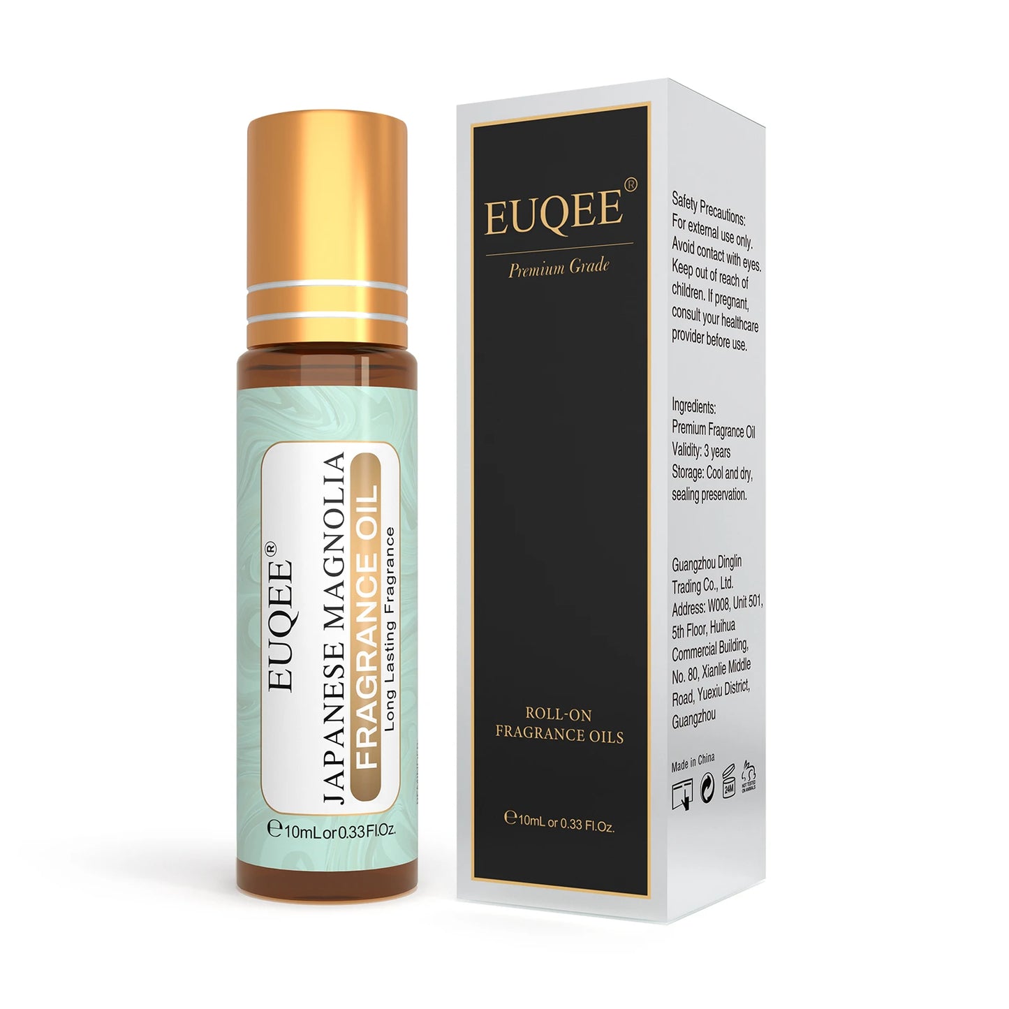 EUQEE 10ml Damen Roller Duftöl – Kokosnuss Vanille Bubble Gum Bright Crystal Bombshell Midnight Rose Angel Aromaöle
