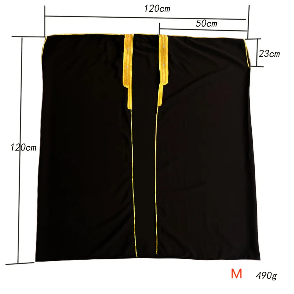 Moyen-Orient Hommes Ouvert Abayas Musulman Robe Kimono Dishdasha Vêtements Islamiques Dubaï Arabie Saoudite Caftan Brodé Robe Prière Thobe