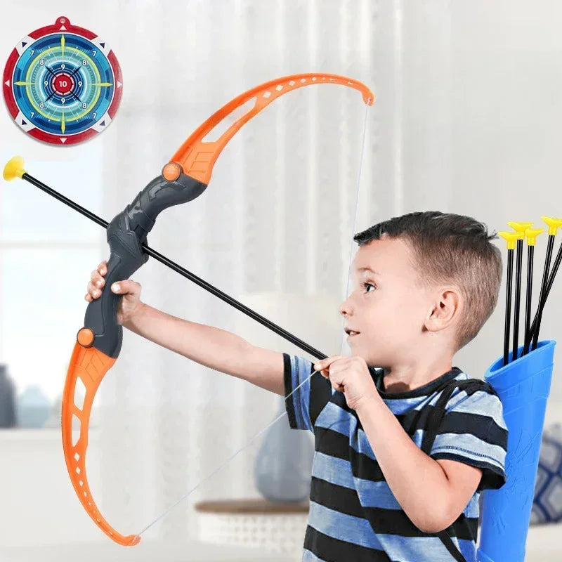 Kinder Pfeil und Bogen Set Outdoor Bogenschießen Spielzeug Set für Kinder im Alter von 4-8, 8-12 mit Saugnapfpfeilen Für Kinder und Erwachsene zum Stressabbau