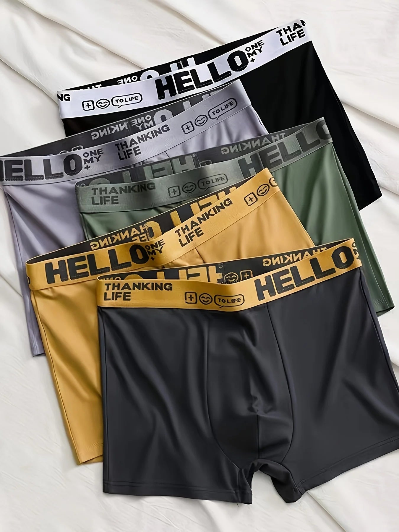 10 Pieces Men Underwear Quick Drying Stretchy Boxer Fshion Boy's Underpant Casual Sports Underwear High Stretch Trendy Panties