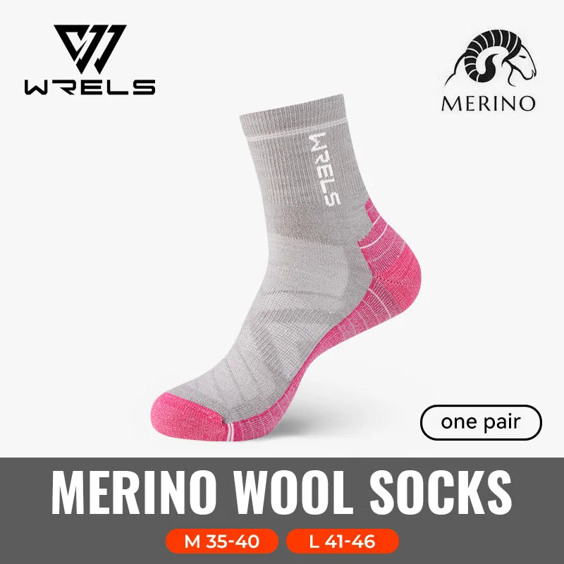 WRELS 1/2/3 Paare Merinowolle Socken Thermische Warme Winter Hohe Elastische Dicke Wandersocken Feuchtigkeitsaufnahme Wollsport Socken