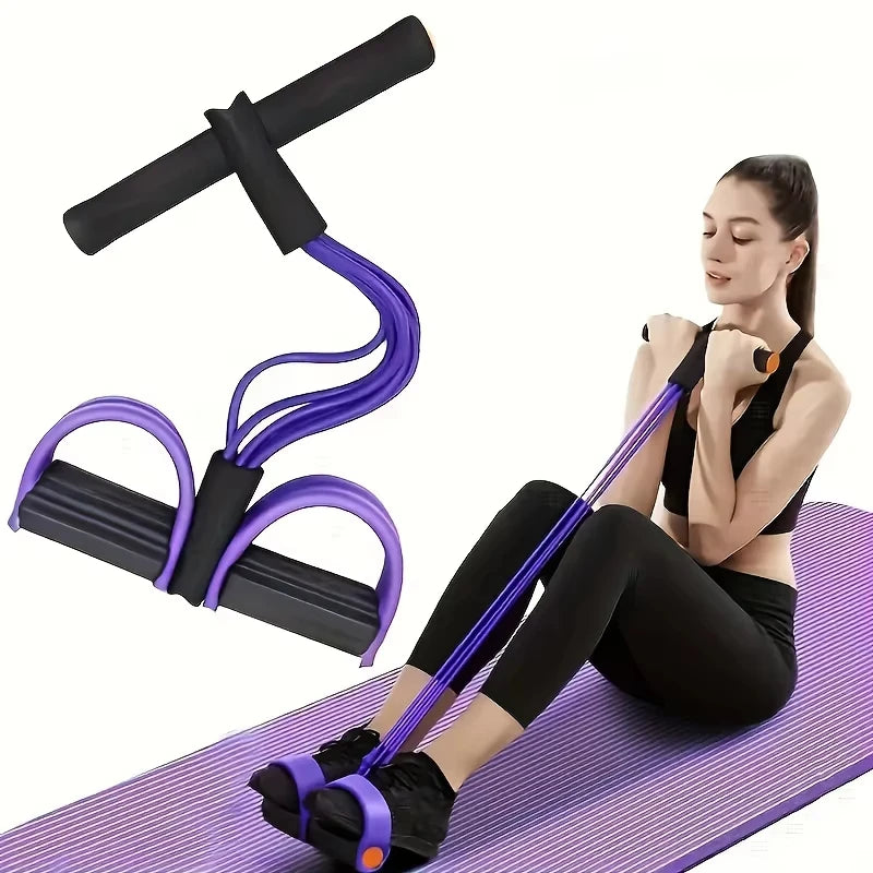 Corde de Tension Multifonctionnelle 6 Tubes Élastiques Pédale de Yoga Extracteur Bande de Résistance Latex Naturel Corde de Tension Équipement de Fitness
