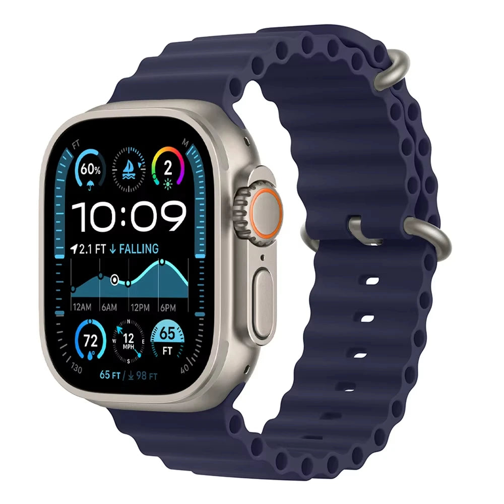 Offizielles Ocean Armband für Apple Watch Ultra 3 2 49mm 46mm 44mm 40mm 42 41 45 Sportarmband iWatch Series 11 10 9 7 8 6 SE3