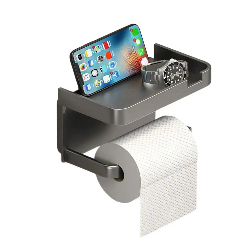 Boîte à Mouchoirs Salle de Bain Étagère Rangement Domestique Support Papier Toilette Salle de Bain Organisateur de Toilette Boîte à Mouchoirs Murale Sans Perçage