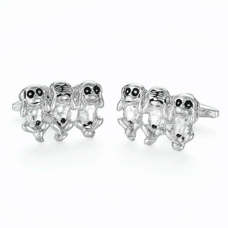Klassische französische Herrenhemden Manschettenknöpfe, niedliche Tiere, Schmetterling, Schildkröte, Hund, Hufeisen, Manschettenknöpfe, Business-Anzug, Accessoires, Schmuck