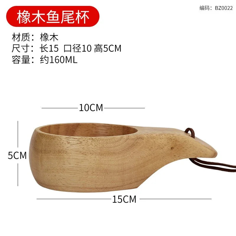 Holz Finnland Tasse Kreativ Outdoor Camping Reise Holzbecher Nordischer Stil Handgemachte Milch Kaffee Bar Bierkrüge