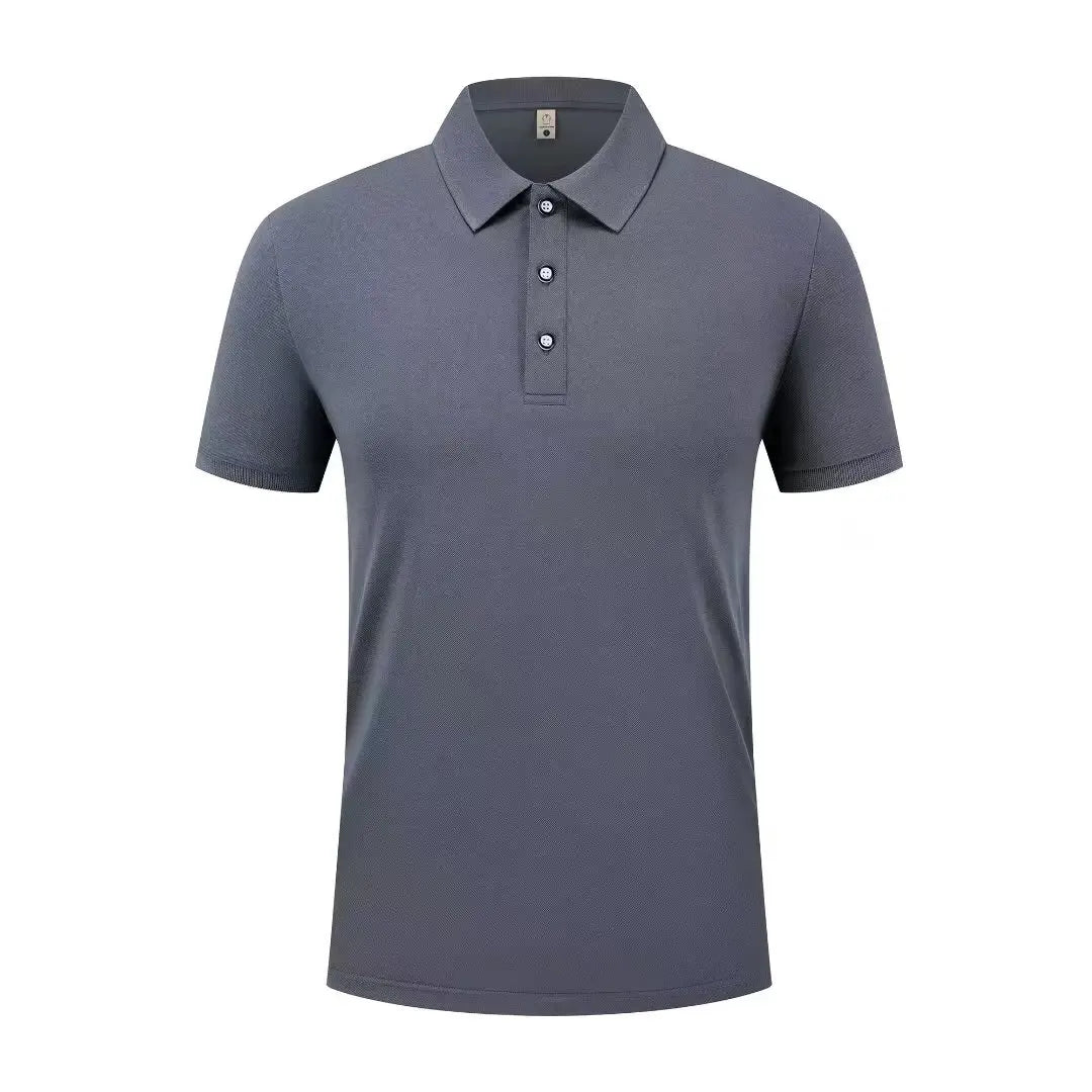 Summer Casual Sports Quick-drying Lapel Short-sleeved POLO Shirt 23 Solid Color Shirt Cycling Suit Fitness Suit For Men S-4XL