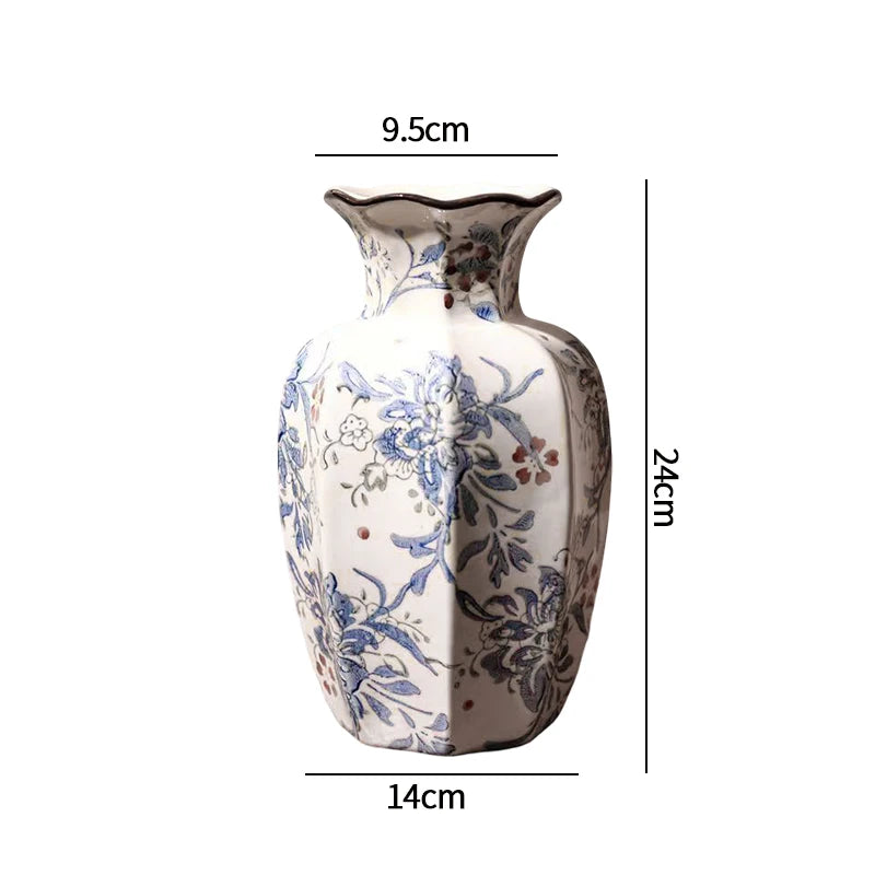 Vase à fleurs en céramique, Centre de table décoratif, Vase esthétique, Vases pour plantes hydroponiques, Ornement de bureau, Décoration d'intérieur