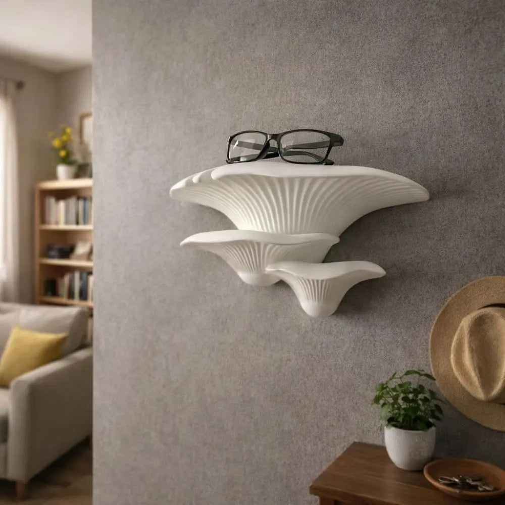 Pilz-Aufbewahrungsregal, 3D-gedruckt, kleiner Pilzständer, platzsparendes Pilzregal aus Kunststoff, wandmontiertes Aufbewahrungsregal, Büro-Schreibtisch