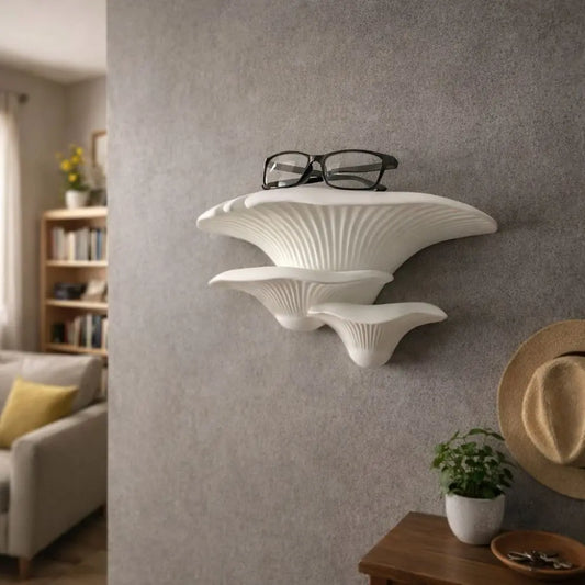Pilz-Aufbewahrungsregal, 3D-gedruckt, kleiner Pilzständer, platzsparendes Pilzregal aus Kunststoff, wandmontiertes Aufbewahrungsregal, Büro-Schreibtisch