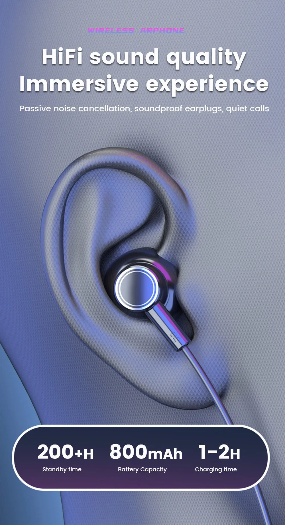 Kabellose Ohrhörer 5.3 Nackenbügel-Kopfhörer Gaming LED-Display Stereo Sport-Headset Halterung Wasserdichte Magnetische Ohrhörer