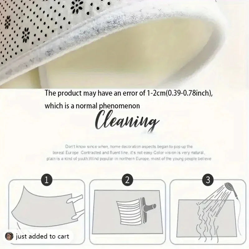 VIKAMA Creative Letter Print Rug, Non-Slip Machine-Washable Kitchen Mat, Suitable For Living Room And Bedroom Entrances