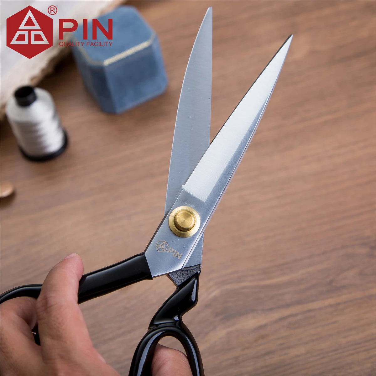 Ciseaux de tailleur pour gauchers PIN 10/12 pouces, ciseaux à tissu et cuir en acier inoxydable, ciseaux de couture ergonomiques pour gauchers