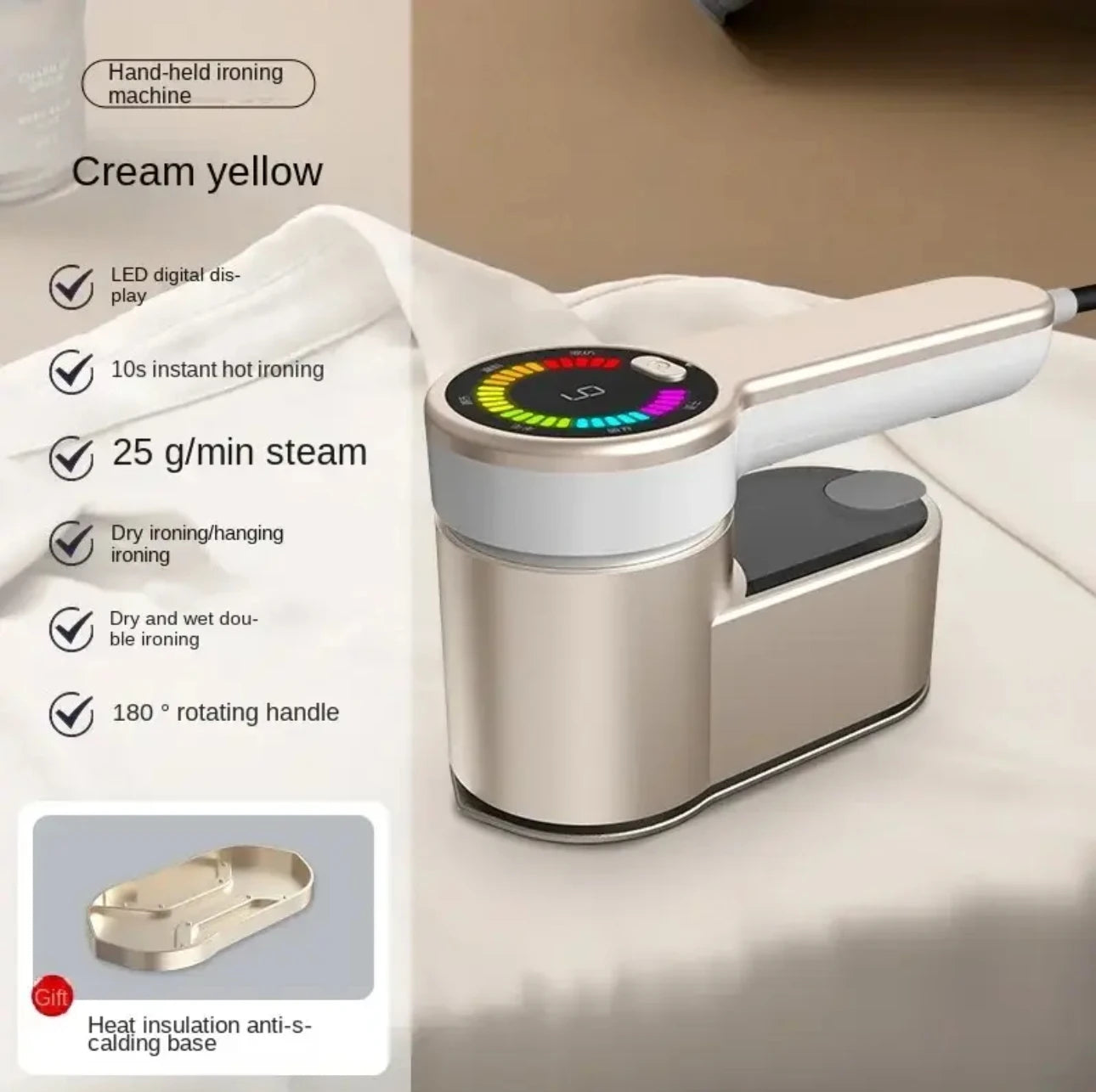New Intelligent Steam Ironing Machine Portable Travel Steamers for Clothes LCD Diplay Screenc Mini Handheld Garment Iron Steamer
