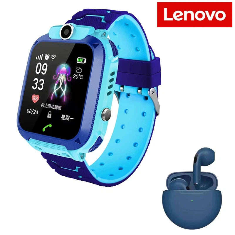 Lenovo Q19B Kids Smart Watch With Headset 4G GPS Location Tracker Sim Card Waterproof Call Camera Mobile Smartwatch For Gift