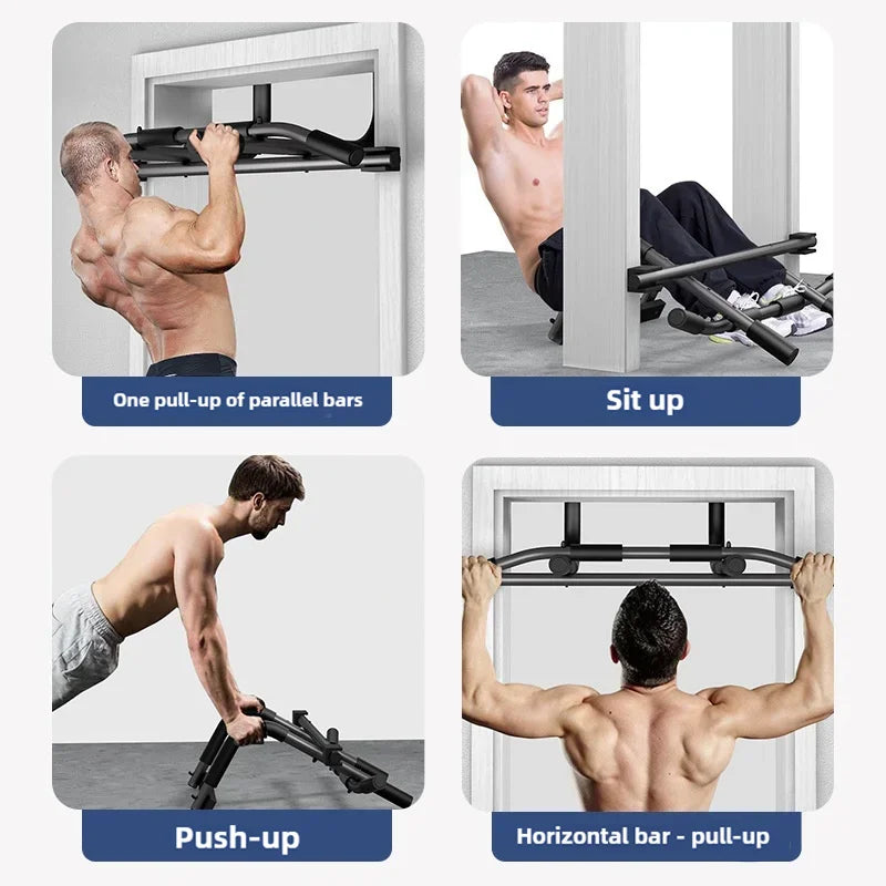 Türrahmen-Klimmzugstange, wandmontierte Klimmzugstange, Klimmzugstange, multifunktionale Liegestützstange, Heim-Fitnessgeräte für drinnen