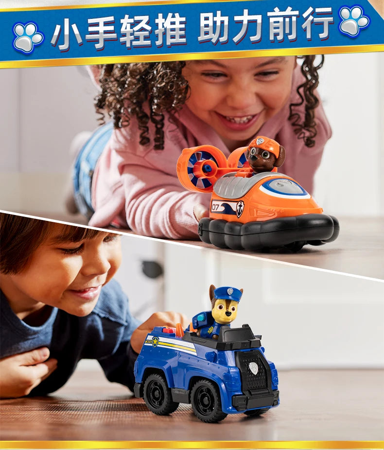Nouveau véhicule original PAW PATROL voiture Ryder Tracker Everest Chase Rex Skye Rocky Marshall Zuma Figurine jouet cadeau d'anniversaire pour enfant