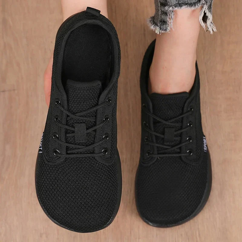 2025 Summer Men's Running Shoes Barefoot Fitness Mesh Sports Shoes Women Flat Bottom Wide Foot Shoes Slow Running Brand Sneakers