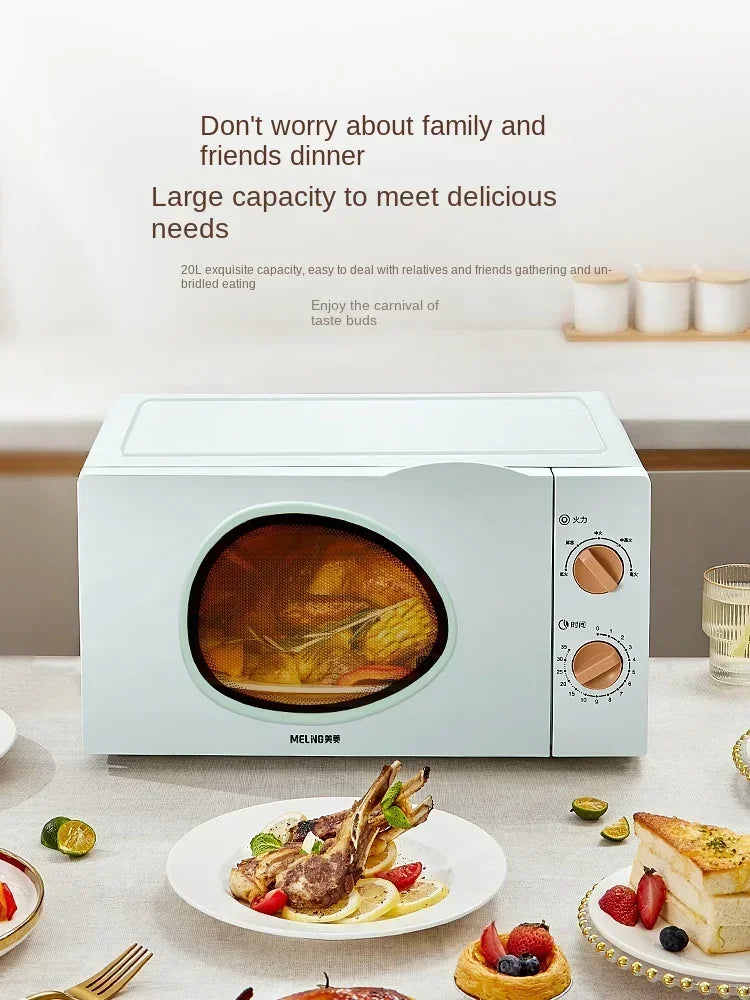 Meiling Microwave Oven Fully Automatic Household Small Fast Heating Intelligent Multifunctional Rotary Plate Light Wave Oven220V