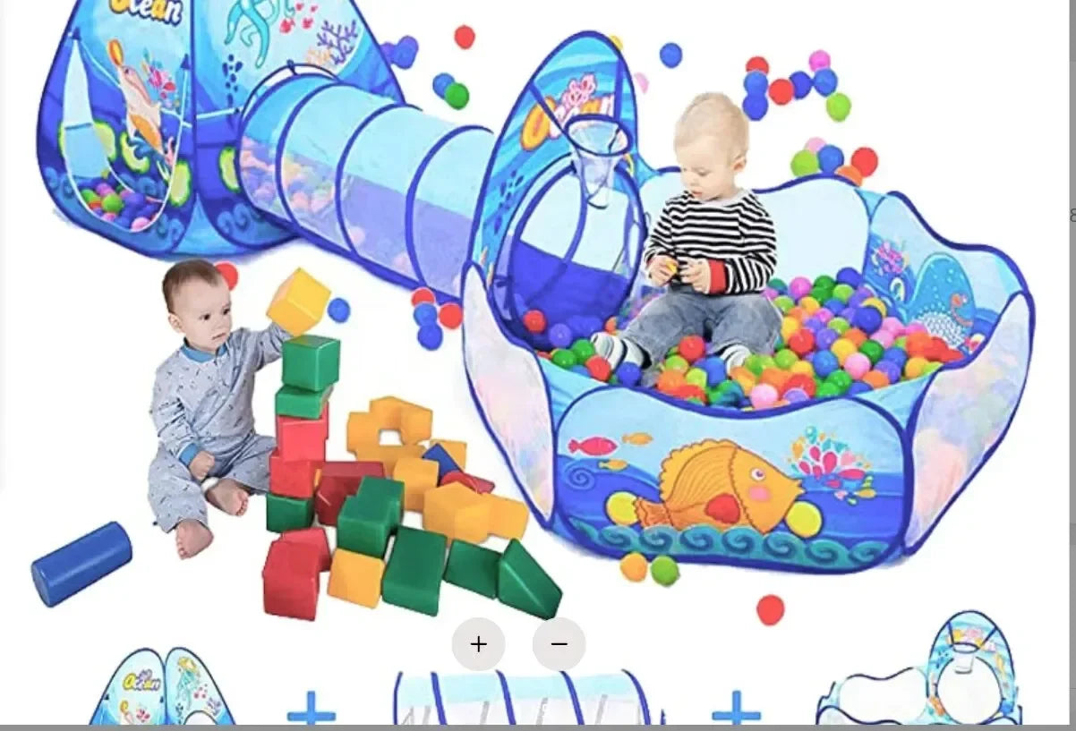 Tentes de château pliantes portables pour bébés et tout-petits, roses et bleues, jouets de camping, maison de jeux, décoration de chambre intérieure/extérieure, cadeau d'anniversaire et de Noël