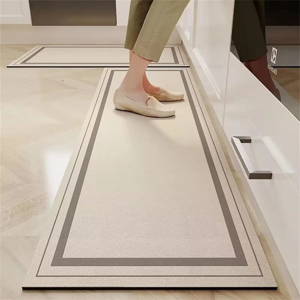 1 TAPIS de sol de cuisine imperméable, antidérapant, anti-saleté Tapis de pied Tapis de sol domestique Tapis long en velours cristal Tapis de porte 바닥 깔개
